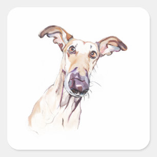 Greyhound Sticker, Laptop Dog Label