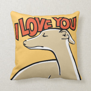 Greyhound stylized “I coils You " Cushion