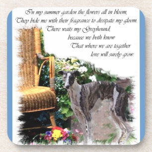 Greyhound Summer Garden Coaster