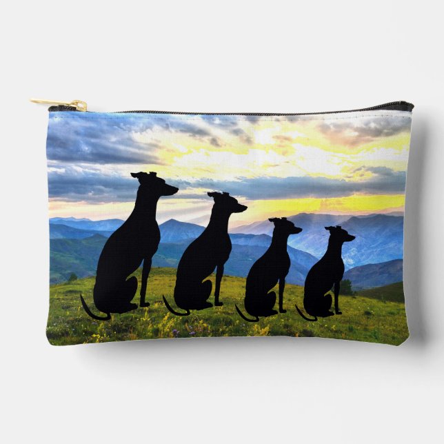 Greyhound Sunset Accessory Pouch (Front)