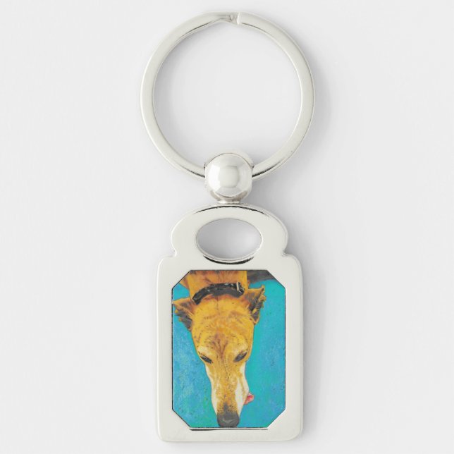Greyhound tongue (ETS) keychain (Front)