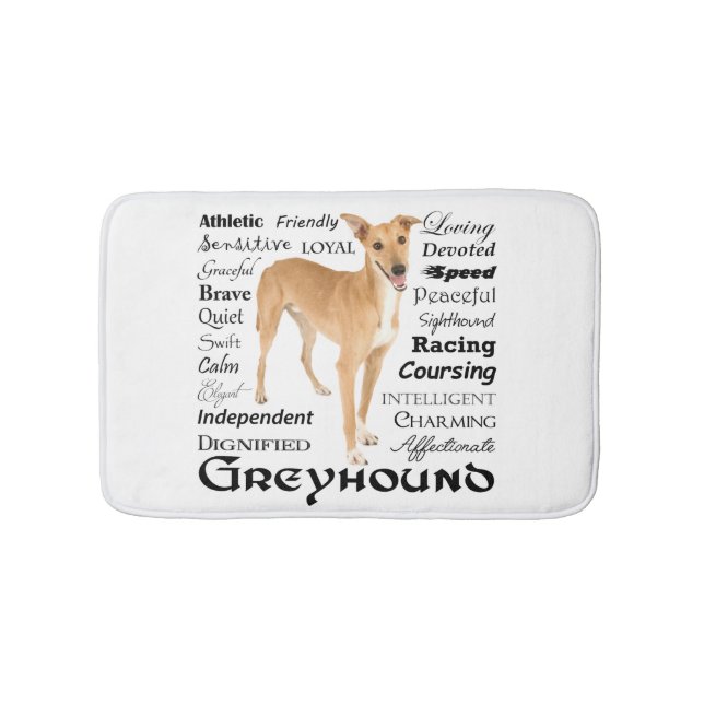 Greyhound Traits Bathmat (Front)