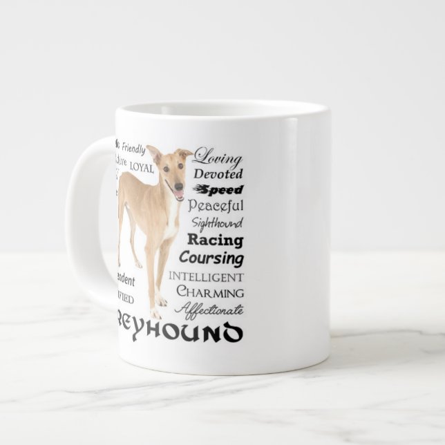 Greyhound Traits Jumbo Mug (Front Left)