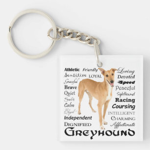 Greyhound Traits Keychain