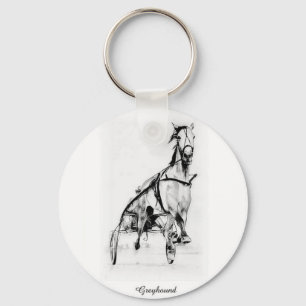 Greyhound Trotter Key Ring