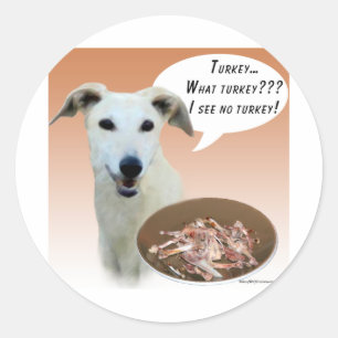 Greyhound Turkey Classic Round Sticker