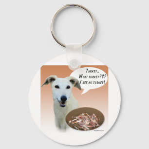 Greyhound Turkey Key Ring