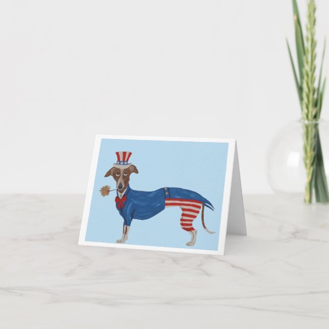 Greyhound Uncle Sam Invitation (Front)