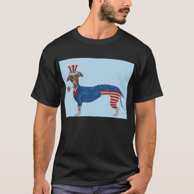Greyhound Uncle Sam T-Shirt (Front)