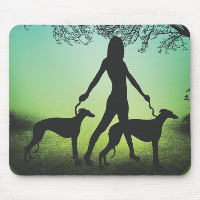 Greyhound Walk  Mouse Mat (Front)