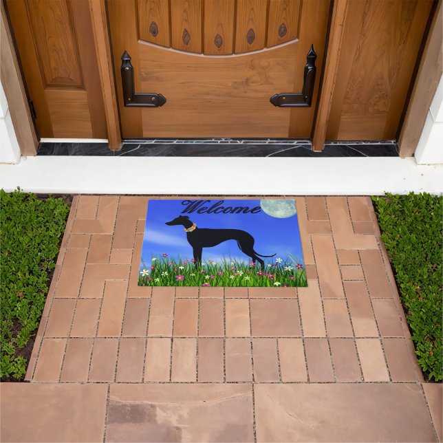 Greyhound Welcome  Doormat (Outdoor)