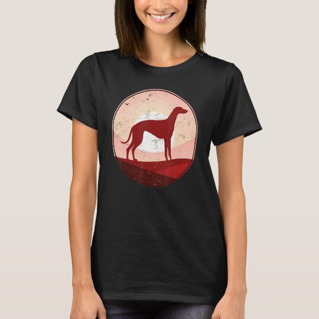 Greyhound Windhound Retro 10 T-Shirt (Front)