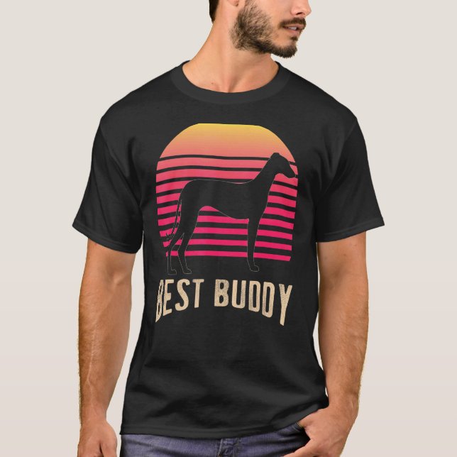 Greyhound Windhound Retro 2 T-Shirt (Front)
