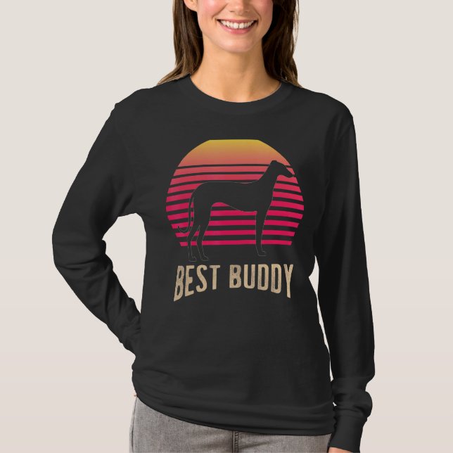 Greyhound Windhound Retro 2 T-Shirt (Front)