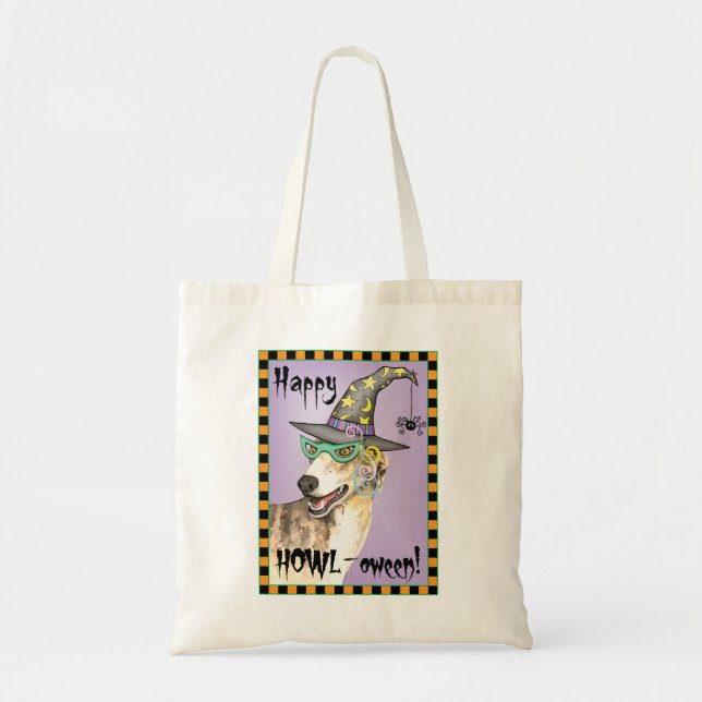 Greyhound Witch Tote Bag (Front)