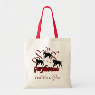Greyhounds And Hearts Love Dog Tote Bag