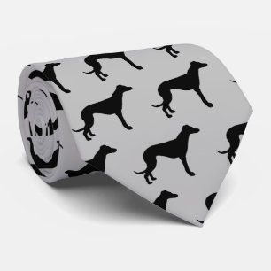 Greyhounds Dog Silhouette Tie