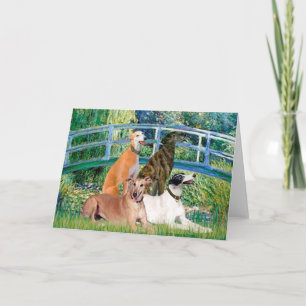 Greyhounds (four) - Bridge Card