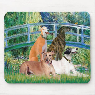 Greyhounds (four) - Bridge Mouse Mat