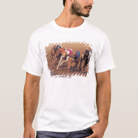 Greyhounds racing on track