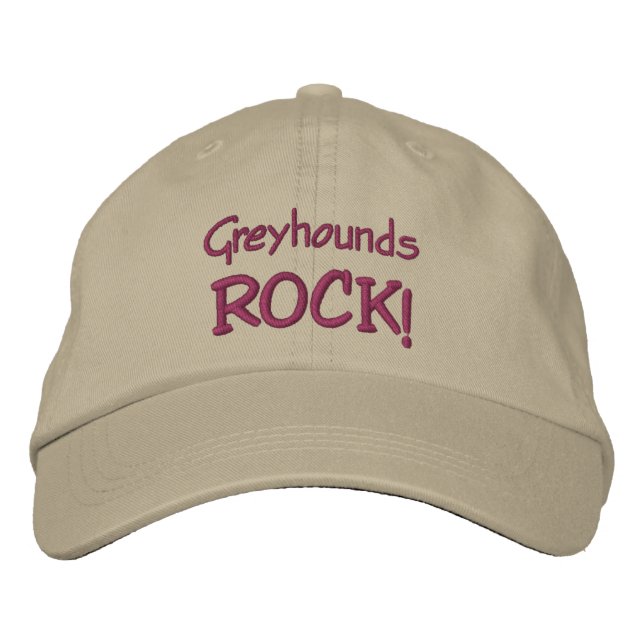 Greyhounds Rock Cute Embroidered Hat (Front)
