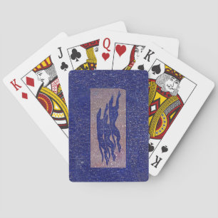Greyhounds running (a303) playing cards