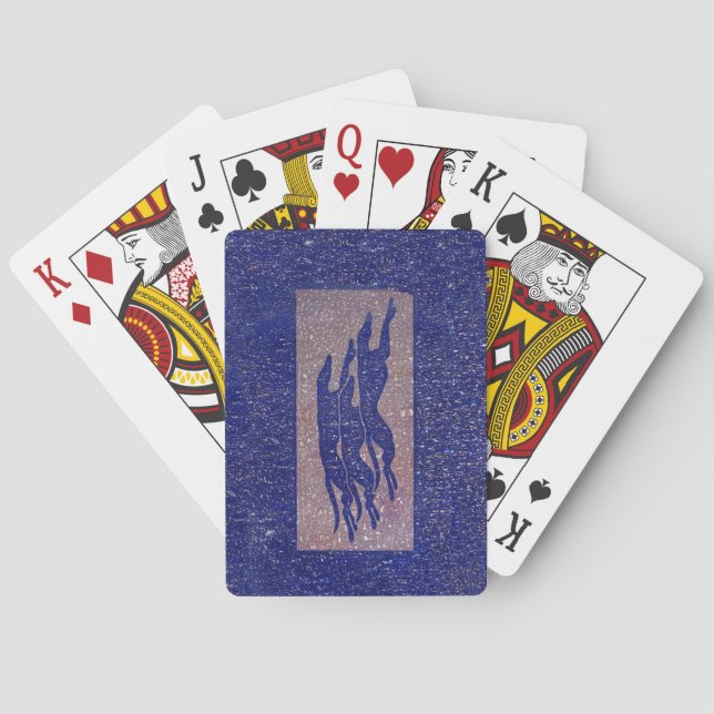 Greyhounds running (a303) playing cards (Back)