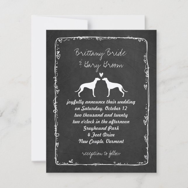 Greyhounds Wedding Announcement (Front)
