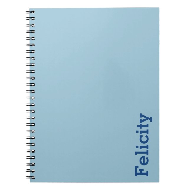 Greyish Green Blue Customisable Notebook (Front)