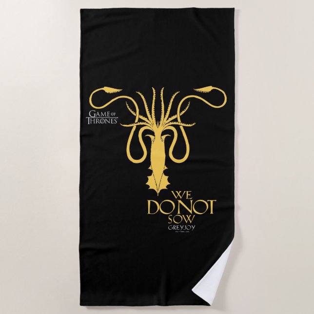 Greyjoy Sigil - We Do Not Sow Beach Towel (Front)