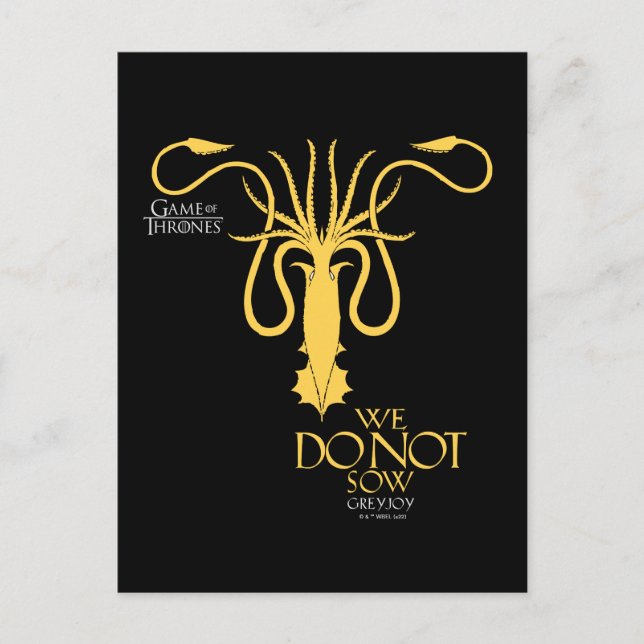 Greyjoy Sigil - We Do Not Sow Postcard (Front)
