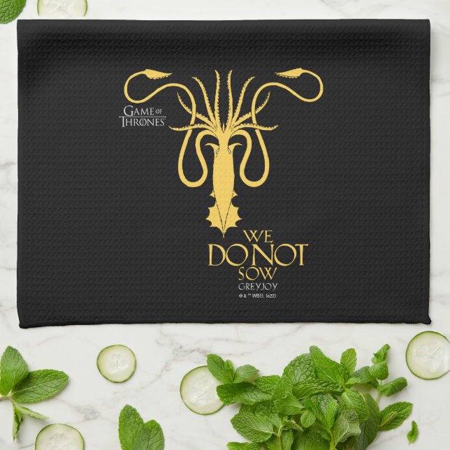 Greyjoy Sigil - We Do Not Sow Tea Towel (Folded)