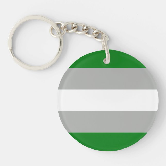 Greyromantic Pride Flag Key Ring (Front)