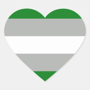 Greyromantic Pride Heart Sticker