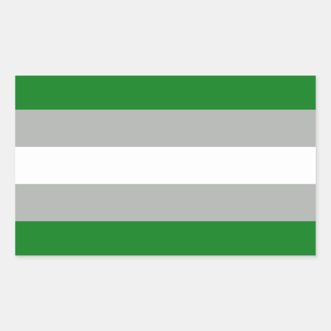 Greyromantic Pride Rectangular Sticker (Front)