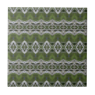 Greys and Green Designer Ceramic Tile