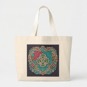 Grey's Celtic Heart Large Tote Bag