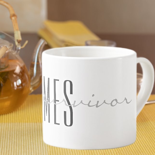 Greys, Monogram, Script i'm a survivor 6oz Espresso Cup (Creator Uploaded)