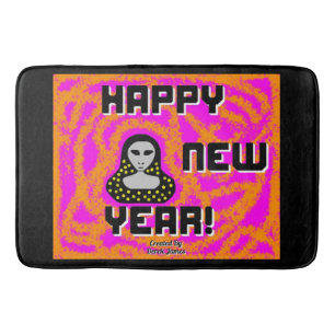 Greys New Year Wishes Large Bath Mat