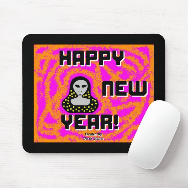 Greys New Year Wishes Mouse Pad (With Mouse)
