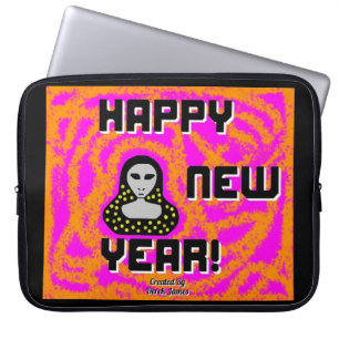 Greys New Year Wishes Neoprene Laptop Sleeve