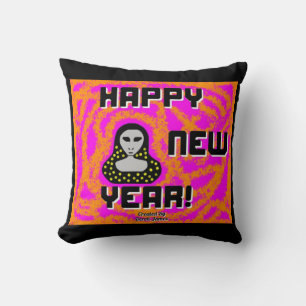 Greys New Year Wishes Square Throw Pillow