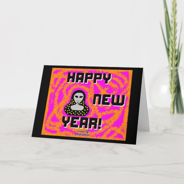 Greys New Year Wishes Standard Greeting Card (Front)