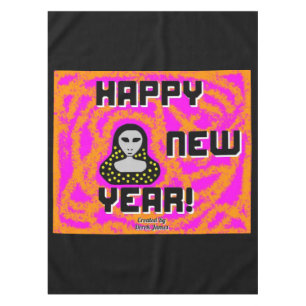 Greys New Year Wishes Tablecloth