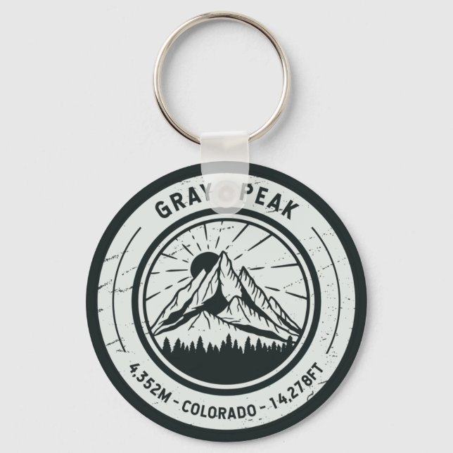 Greys Peak Colorado Hiking Skiing Travel  Key Ring (Front)