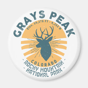 Greys Peak Colorado Hiking Skiing Travel Magnet