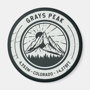 Greys Peak Colorado Hiking Skiing Travel Magnet