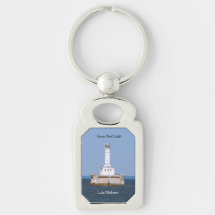 Greys Reef Light metal key chain