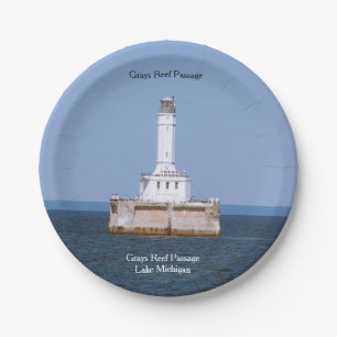 Greys Reef Light paper plate