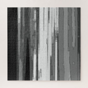 Greyscale Abstract B&W Art Jigsaw Puzzle